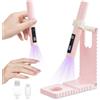 flintronic Mini Lampada UV LED Unghie, 3W Lampada UV Unghie Piccola Senza Fili, con Supporto, 2 Timer 30/60S, Ricaricabile USB Sciugatura Rapida