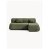 Westwing Collection Divano angolare letto in teddy-bouclé con contenitore Pao