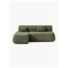 Westwing Collection Divano angolare letto in teddy-bouclé con contenitore Pao