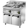 Fimar attrezzature per la ristorazione p SFM18D Friggitrice elettrica su mobile trifase 11,5+11,5 kW coppia vasca 18+18 litri cestello grande