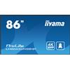 Iiyama Monitor Digital Signage led 86" Iiyama LH8665UHSB-B1 4K Uhd 3840x2160/8ms/classe E/Nero [LH8665UHSB-B1]