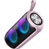 Dyurwa Cassa Bluetooth Portatile Potente 24W, Altoparlante Bluetooth 5.3 con Suono Stereo, IPX6 Speaker Bluetooth con Luce LED, Abbinamento TWS, 12H di Autonomia, Chiamata Senza Mani per Casa, Esterno,Viaggi