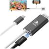 AGFINEST Cavo adattatore da USB-C a HDMI da 2 m, 4K a 60 Hz, 100 W, ricarica PD, dock portatile per Switch 2 modalità TV, viaggi e giochi in ufficio con iPhone 17, iPad, MacBook, Steam Deck, laptop a monitor