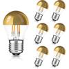 karedle oard Lampadina LED a filamento G45 a testa specchiata, argento, attacco E27 (tipo Edison), sostituisce una lampadina da 40W - 4W, 240 lumen, 2700K (bianco caldo), dimmerabile, 220V