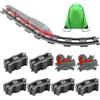 lompyeu City Set di Binari, 32 Pezzi Treno Binari ferroviari giocattolo,Comprendere 10 Binari Dritti, 20 Binari Curvi, 2 Cambio Ferroviario,City Binari Idee Regalo per Ragazzi, Ragazze e Bambini