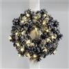 MASCAGNI CASA Ghirlanda Corona con Pigne e 20 LED 30cm Effetto Ghiacciato