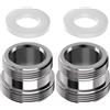 Yvyan Adattatore M22 su M24 per rubinetti da cucina, risparmio d'acqua, depuratore d'acqua, raccordi tubi (argento)