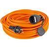 as - Schwabe 59105 - Cavo di prolunga per cantieri, 5 m, H07BQ-F 3G1,5, IP44, colore: Arancione