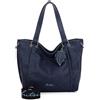 Fritzi aus Preussen Fritzi02 Eco borsa shopper donna materiale riciclato borsa a spalla capiente con cerniera tracolla regolabile quotidiano viaggio 33,5 x 54 x 12,5 cm - Verde, Azzurro, Blu, Nero, Antracite, Marrone