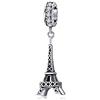 Kerraom Charm Torre Argento Sterling 925, Ciondolo Pendente Torre Eiffel Bead con Zirconi per Bracciali e Collana - Regalo Gioielleria per Donne, Mamma, Ragazze Compleanno