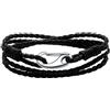 Viwind Bracciale da donna in pelle intrecciata da 19/20 cm, bracciale in pelle per donne e uomini con moschettone multistrato in acciaio inossidabile bracciale avvolgente con confezione regalo, 20 cm,