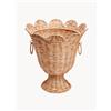 Pick a Poppy Vaso decorativo in rattan fatto a mano Scallop, alt. 31 cm