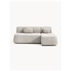 Westwing Collection Divano letto angolare in teddy-bouclé con contenitore Pao