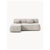 Westwing Collection Divano letto angolare in teddy-bouclé con contenitore Pao