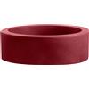 Vaso tondo da tavolo in resina Echo Ø25 H12 - Nicoli, ROSSO