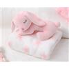 Kiokids Peluche Coniglietto con Copertina - Rosa