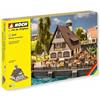 NOCH® Ospiteria con birreria, struttura per modellismo, 18,9 x 17,2 cm, per scartamento H0