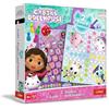 Trefl - Ludo, Snakes and Ladders: Gabby's Dollhouse - Gioco 2 in 1, classico gioco da tavolo per famiglie con i personaggi di Gabi's Cat House, per adulti e bambini dai 4 anni in su