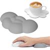 Attack Shark Supporto da Polso Cloud per Mouse con Sottobicchiere, Supporto Ergonomico in Schiuma Memory per Palmo della Tastiera con Massaggio, per Casa, Ufficio, Gioco su PC,Xbox,PS4 -Grigio