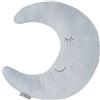 roba Cuscino a Forma di Luna Style - Cuscino Decorativo per la Cameretta dei Bambini - Morbido - Imbottito - Idea Regalo per Compleanno e Natale - Azzurro