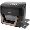 Cecotec Friggitrice ad Aria 11L con triplo Grill e Affumicatore Cecofry&Grill Smokin' 11000 Plus. 2900 W, 200º máx, Grill Superiore e Inferiore, Doratura Perfetta, Gusto Griglia, Parete Divisoria