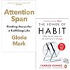 Foblit ltd Attention Span Finding Focus for a Fulfilling Life By Gloria Mark & Atomic Habits the life-changing By James Clear 2 Books Collection Set