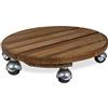 Louis Moulin Base a 6 Ruote, in Legno, 45 x 45 x 9,5 cm, 8502