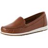 MARCO TOZZI Donna Mocassino Morbida Feel Me Soletta Pelle Moderno, Marrone (Cognac), 39 EU