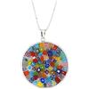 Venetiaurum - Collana per Donna con Pendente Murrina 26mm in Vetro Originale di Murano e Argento 925 - Gioiello Made in Italy Certificato