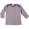 Cosilana - Maglietta intima a maniche lunghe da bambini, 70% lana e 30% seta, prugna Rizado, 98/104 cm