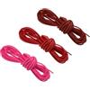 PATIKIL Cordino in Pelle Finta Scamosciata, 3 Rotoli 3mm x 5 ft, Strisce Cordoncino in Pelle Piatto Sintetica per Collane Bracciali Gioielli Perline DIY Artigianato, Rosso Scuro/Rosso/Rosa
