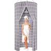 PFOIBOU Tenda da Doccia Tonda, Tenda da Doccia Tonda Sospesa 100x200 cm, Tende da Doccia per Esterni per Campeggio all'aperto, Spiaggia, Doccia, Toilette, Privacy (Grigio, 80 X 200 cm)