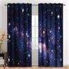 Kzzfqxb 107×160cm Set di 2 pannelli di tende Starry Sky, tende nere e viola con stelle per ragazzi e ragazze, drapes per la camera da letto e il soggiorno