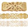 NBEADS Circa 4,37 Metri Nastri da Ricamo A Cuore d'oro, 6cm di Larghezza Adesivo Lace Trim Ferro su Pizzo Fiore Metallico per Cucire Costumi Abiti Casa Decorazione Indumento Accessori
