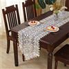 TTBDDM Runner da Tavola in Pizzo Elegante - Decorazione per Matrimoni, Festival, Casa - 40x120 cm, Marrone