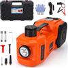 HIUYRFS Cric elettrico 5T 12V cric idraulico 15-54cm zona di sollevamento, strumento portatile per auto, SUV, camion, sostituzione di pneumatici di emergenza e riparazione garage