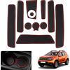 GAFAT 2018-2021 Renaul-t/Dacia Duster Tappetini Antiscivolo, Tappetini in Gomma per Console Centrale, Portabicchieri, Custodie, Tappetini per le Cuciture della Porta [Non per 2022] (Rosso)