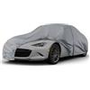 JUDANNA Telo copriauto impermeabile per Mazda Miata/MX-5 1998 - 2025, telo di copertura per auto invernale estivo per tutte le stagioni, copertura esterna con cerniera per porta, antivento, grigio