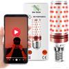 DM TECH Set Notturna Rossa Anti Luce Blu E14 + Video Tecniche Sonno - Lampada Rossa Luce Melatonina Antiriflesso Flicker Free per Dormire Meglio