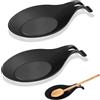 Bztzhm 2 Pezzi Poggia Cucchiaio in Silicone, Poggiamestolo per Cucina, Casa e Sala da Pranzo - Gadget per Conservazione