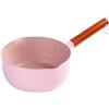 Masyrt Pentola Antiaderente in Stile Giapponese per Latte, Pasta, Zuppe, Salse, Alimenti per Bambini, Pentole (Rosa 18 cm)