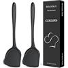 SouxMux Set di spatole in silicone per wok per pentole antiaderenti, senza BPA, senza cuciture, resistenti al calore, SouxMux, uova e pancake, hamburger