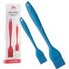Kitchen Mama Pennello da pasticceria in silicone platinico WALTZGRIP di Kitchen Mama: Set di 2 pennelli resistenti al calore per cucinare, cuocere, preparare dolci, grigliare, spalmare olio, burro (Blu)