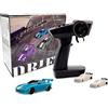 FLYCOLOR Turbo Racing C63 1:76 Scala Drift RC Car con Gyro Mini Pieno Proporzionale RTR 2.4GHZ Telecomando con 2 Carrozzeria Sostituibile (Lago Blu)