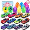 Uiseba 12 Pezzi Uova di Pasqua 2025 Per Bambini Uovo di Pasqua con Auto da Corsa in Lega Uova di Pasqua da Riempire Giocattolo per i Uova di Pasqua Decorative Regali Pasqua per Pasqua Bambini