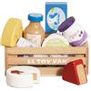 Le Toy Van Gioco educativo per bambini dai 2 anni cassetta di formggi e latticini giocattolo in legno, giocattoli Montessori, gioco ecologico in legno FSC e colori a base d'acqua