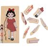 tsiao chih Le mie parti del corpo puzzle per bambini bambini ragazze ragazzi montessori anatomia in legno puzzle 3-5 anni prescolare gioco educativo corpo umano giocattolo cognitivo (Yuri)
