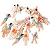 Mxfans 20Pieces 1:75 scala miniatura mini dipinto spiaggia persone figure multicolore