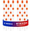 BenBow 017 5x Tubo in Silicone, Tubo di Ricambio Arancione per Pistola di Pulizia ad Aria Compressa - Ricambio, Tubo Rotante con Pesi - Effetto Turbine Intenso & Compatibile con la Serie Classic