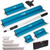 KATSU Tools Spatole per Stucco Kit, Frattazzo per Stucco in Acciaio Inox da 25+40+60+80 cm, Spatola di Finitura per Intonacare Pareti e Soffitti